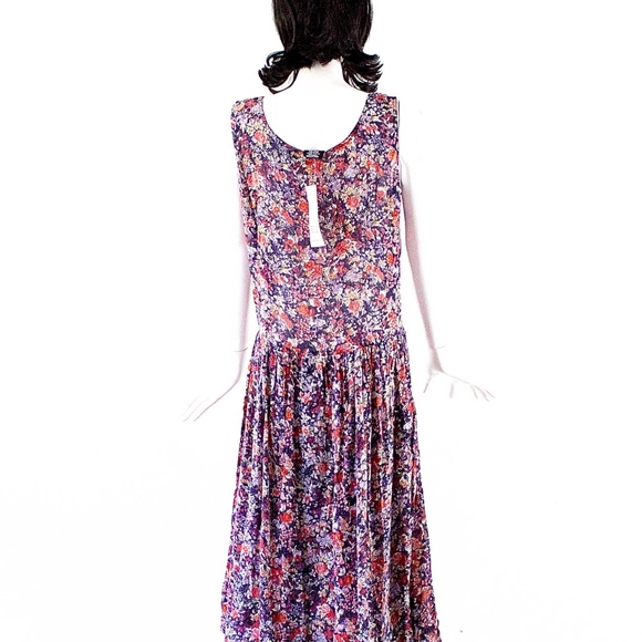 VTG 80's ZASHI India Sheer Floral Print Dress - Picture 5 of 6